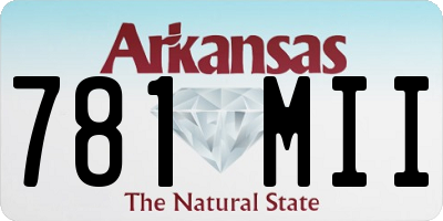 AR license plate 781MII