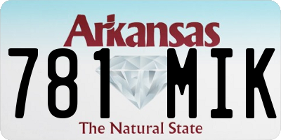AR license plate 781MIK