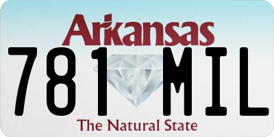 AR license plate 781MIL