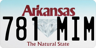 AR license plate 781MIM