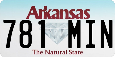 AR license plate 781MIN