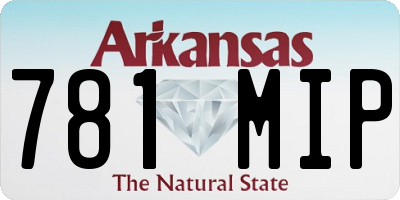 AR license plate 781MIP