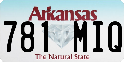 AR license plate 781MIQ