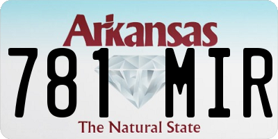 AR license plate 781MIR