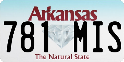 AR license plate 781MIS