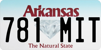 AR license plate 781MIT