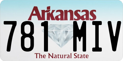 AR license plate 781MIV