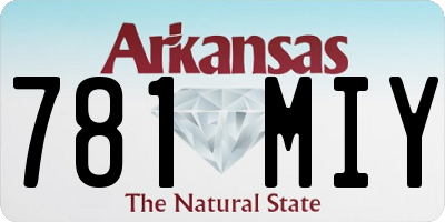 AR license plate 781MIY