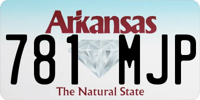 AR license plate 781MJP