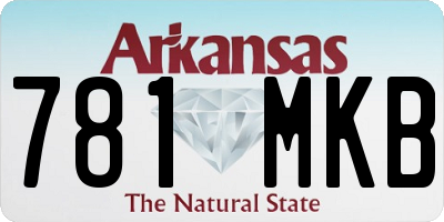 AR license plate 781MKB