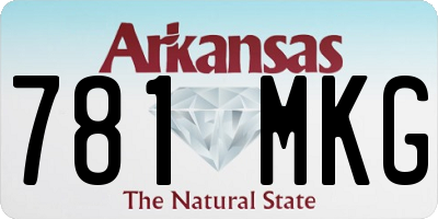 AR license plate 781MKG