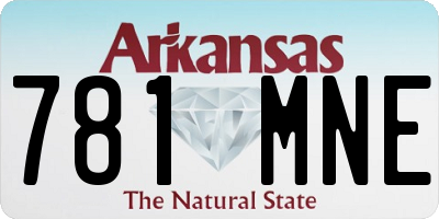 AR license plate 781MNE