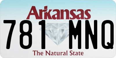 AR license plate 781MNQ