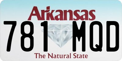 AR license plate 781MQD