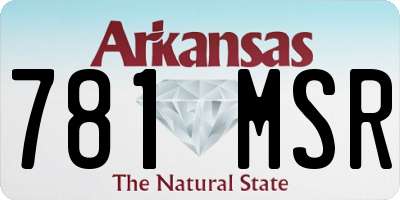 AR license plate 781MSR