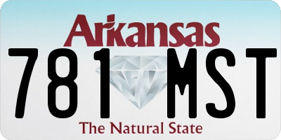 AR license plate 781MST
