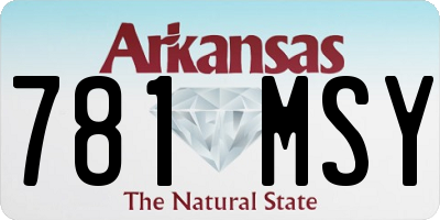 AR license plate 781MSY