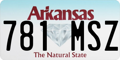 AR license plate 781MSZ
