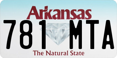 AR license plate 781MTA