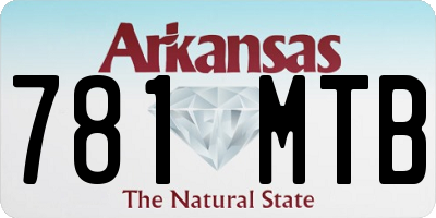 AR license plate 781MTB