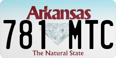 AR license plate 781MTC