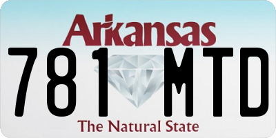 AR license plate 781MTD