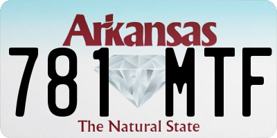 AR license plate 781MTF