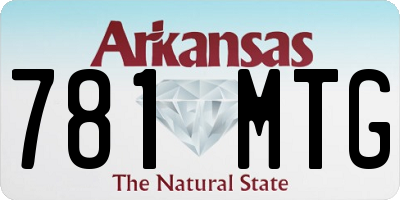 AR license plate 781MTG