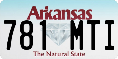 AR license plate 781MTI