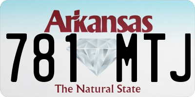 AR license plate 781MTJ