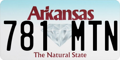 AR license plate 781MTN
