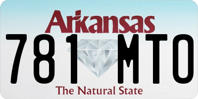 AR license plate 781MTO
