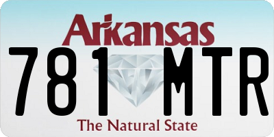 AR license plate 781MTR