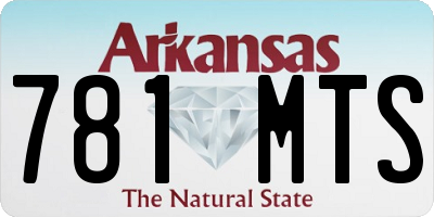 AR license plate 781MTS
