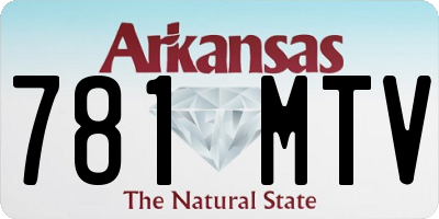 AR license plate 781MTV