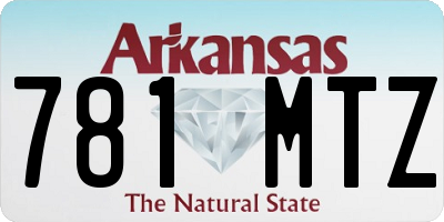 AR license plate 781MTZ