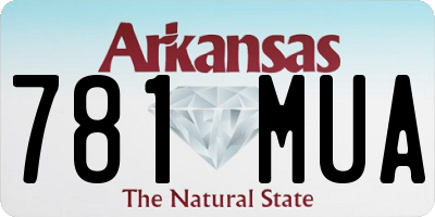 AR license plate 781MUA
