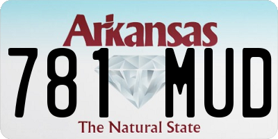 AR license plate 781MUD