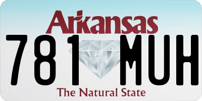 AR license plate 781MUH