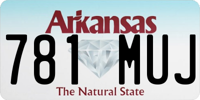 AR license plate 781MUJ