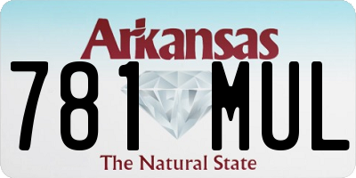 AR license plate 781MUL