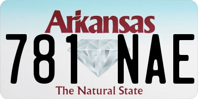 AR license plate 781NAE
