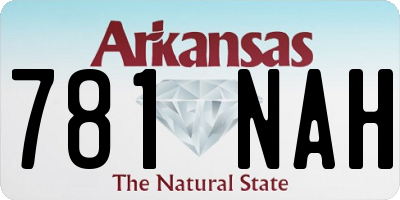 AR license plate 781NAH