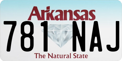 AR license plate 781NAJ
