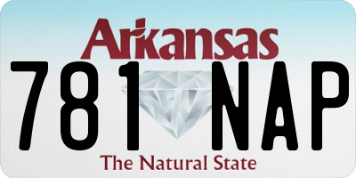 AR license plate 781NAP