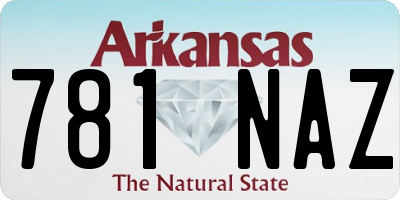 AR license plate 781NAZ