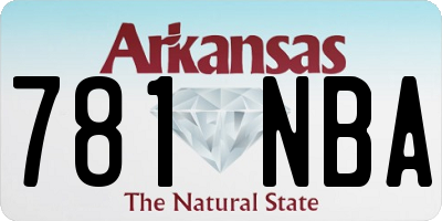 AR license plate 781NBA