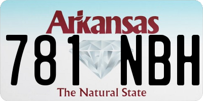 AR license plate 781NBH