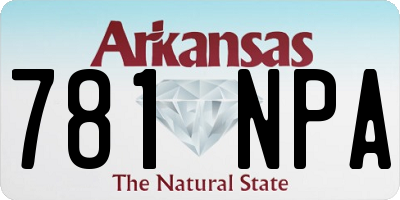 AR license plate 781NPA