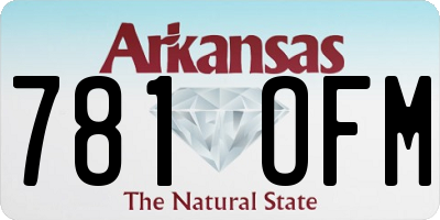 AR license plate 781OFM